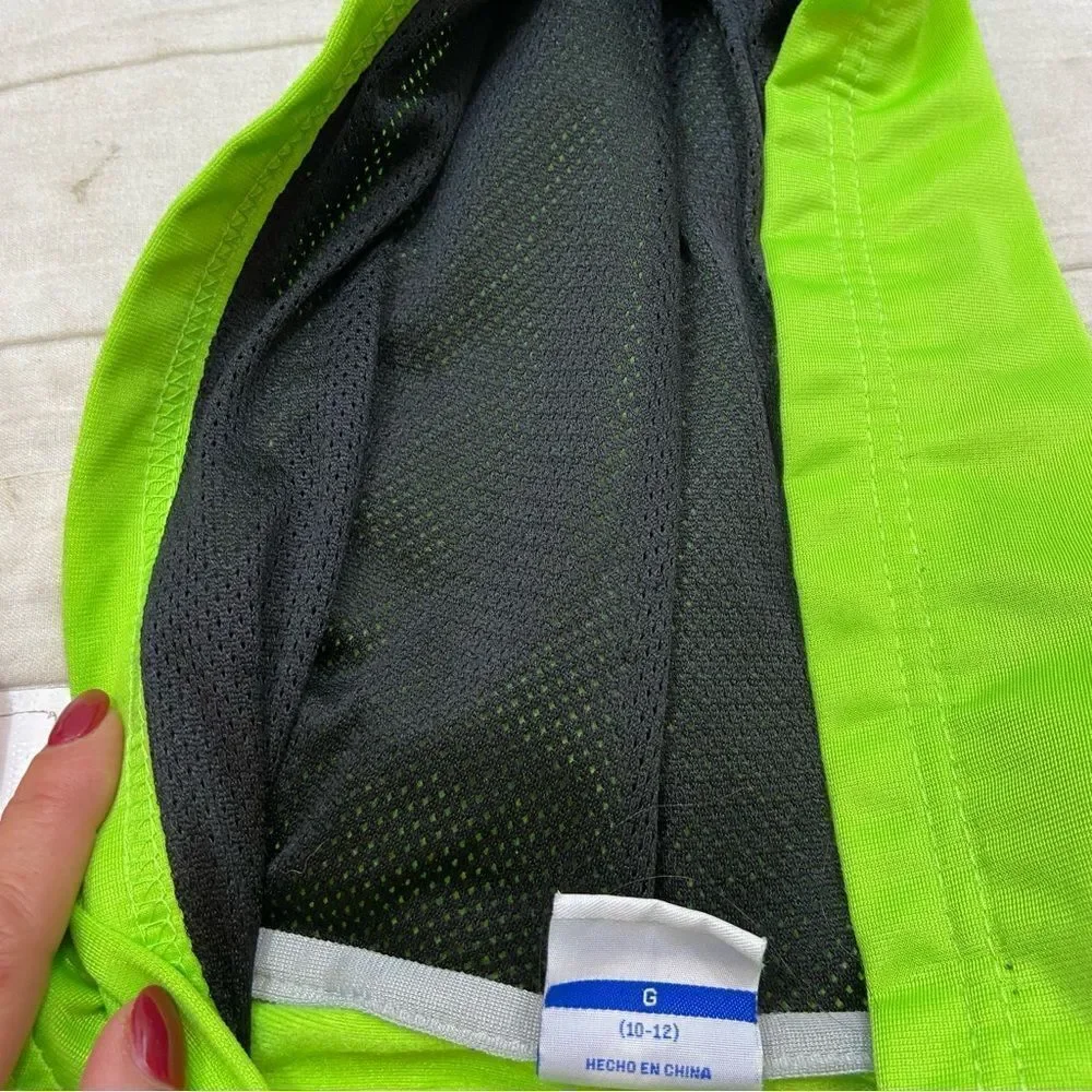 Boys Starter Green and Black Lightweight Full Zipper Track Jacket‎ With Hood L